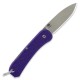 Knafs Knives Lander 6 MIni Keychain Knife - 1.55" Blade Purple FRN Handle