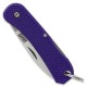 Knafs Knives Lander 6 MIni Keychain Knife - 1.55" Blade Purple FRN Handle