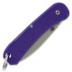 Knafs Knives Lander 6 MIni Keychain Knife - 1.55" Blade Purple FRN Handle