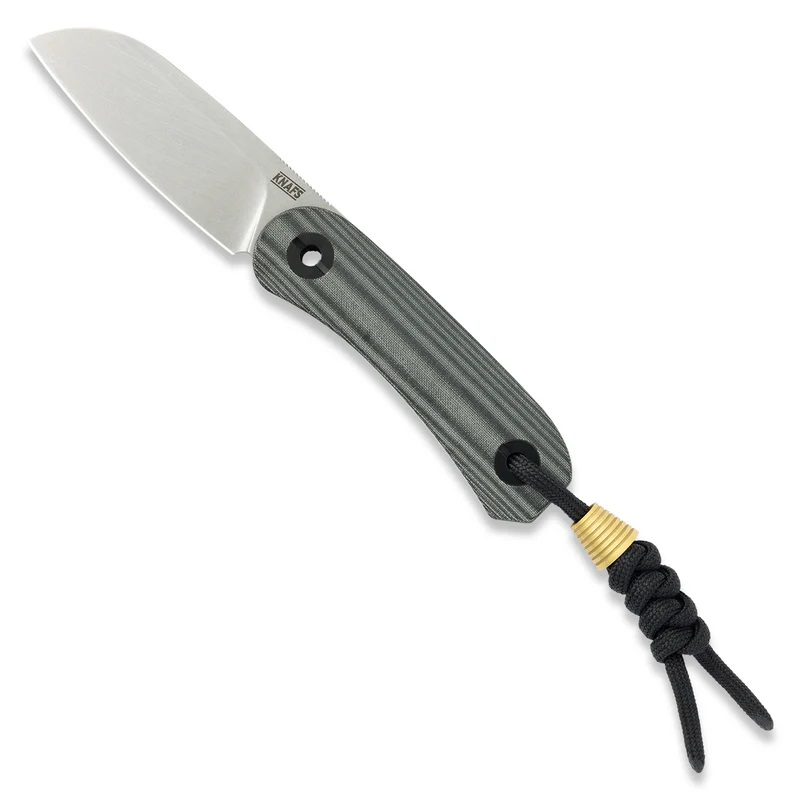 Knafs Knives Lander 4 Fixed Blade Knife Black Sheep - 2.6" S35VN Sheepsfoot Blade Black Micarta Handle