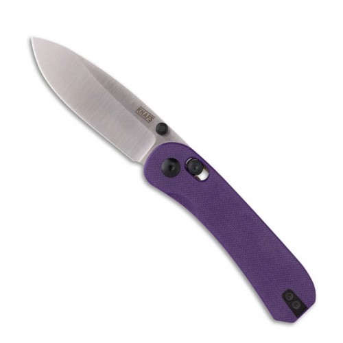 Knafs Knives Lander 3 Clutch Lock Folding Knife - 2.75" S35VN Blade Purple G10 Handle
