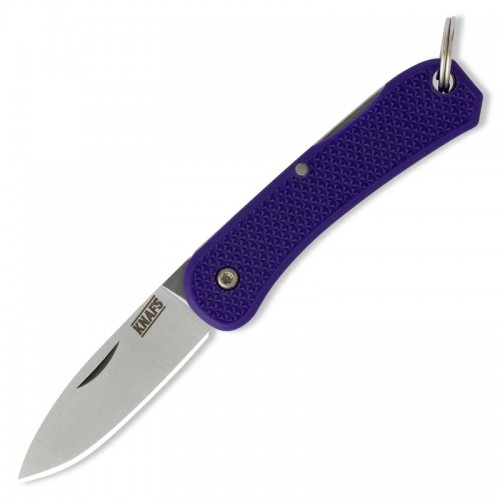 Knafs Knives Lander 6 MIni Keychain Knife - 1.55" 4043SS Blade Purple FRN Handle
