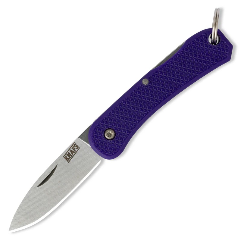 Knafs Knives Lander 6 MIni Keychain Knife - 1.55" Blade Purple FRN Handle