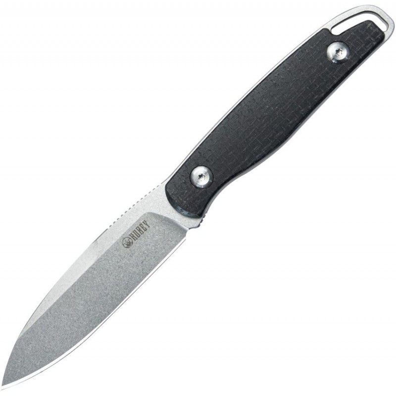 Kubey Dust Devil Fixed Blade Knife - 3.23" Blade Black Micarta Hande