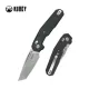 Kubey Carve Nest Folding Knife - 3.27" AUS-10 Steel Blade Black G10 Handle