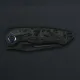 Kunwu Geronimo Verta Lock Marble Folding Knife - 3.58" Black Vanax Blade Forged Marble Carbon Fibre Handle Cyclaire Knives and Tools