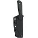 Kunwu Stiffy P Fixed Blade Knife - 3" Vanadis 8 Black DLC Blade Black Canvas Micarta Handle Kydex Sheath