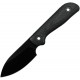Kunwu Stiffy P Fixed Blade Knife - 3" Vanadis 8 Black DLC Blade Black Canvas Micarta Handle Kydex Sheath