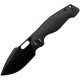 Kunwu Gringo Folding Knife - 3.63" S390 Black DLC Coated Blade Black Honeydew Titanium Handle