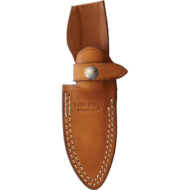 LionSteel M4 CVG Fixed Blade Knife - 3.74" M390 Blade Green Canvas Micarta Handle