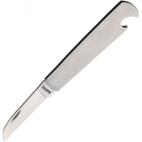 Marbles UK EDC All Stainless Pocket Knife with Bottle Opener - 1.75" Sheepsfoot Blade