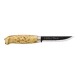 Marttiini Lynx Forged Knife - 4.33" Fixed Carbon Steel Blade Curly Birch Handle