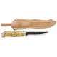 Marttiini Lynx Forged Knife - 4.33" Fixed Carbon Steel Blade Curly Birch Handle