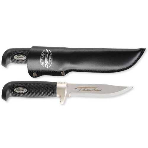 Marttiini Condor Big Game Fixed Blade Knife - 5.11" Chrome Stainless Steel Blade Black Rubber Handle