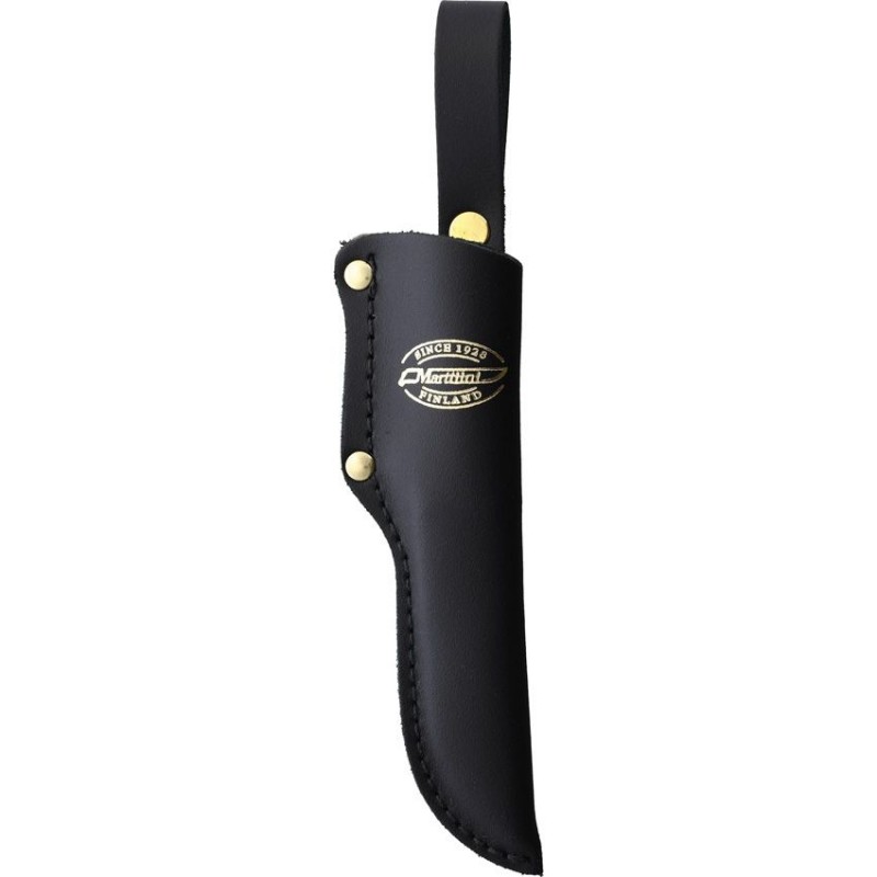 Marttiini Little Condor Knife - 3.5" Fixed Stainless Steel Blade Black Rubber Handle