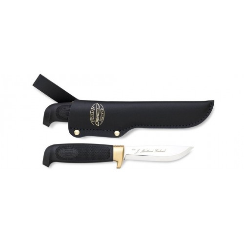 Marttiini Condor Skinner Knife - 4.3" Stainless Steel Blade with Black Rubber Handle