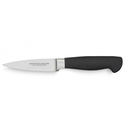Marttiini Kide Vegetable Knife - 3.14" Stainless Steel Blade Black Rubber Handle