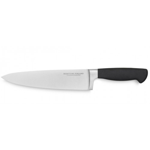 Marttiini Kide Chef's Knife 21 - 8" Stainless Steel Blade Black Rubber Handle