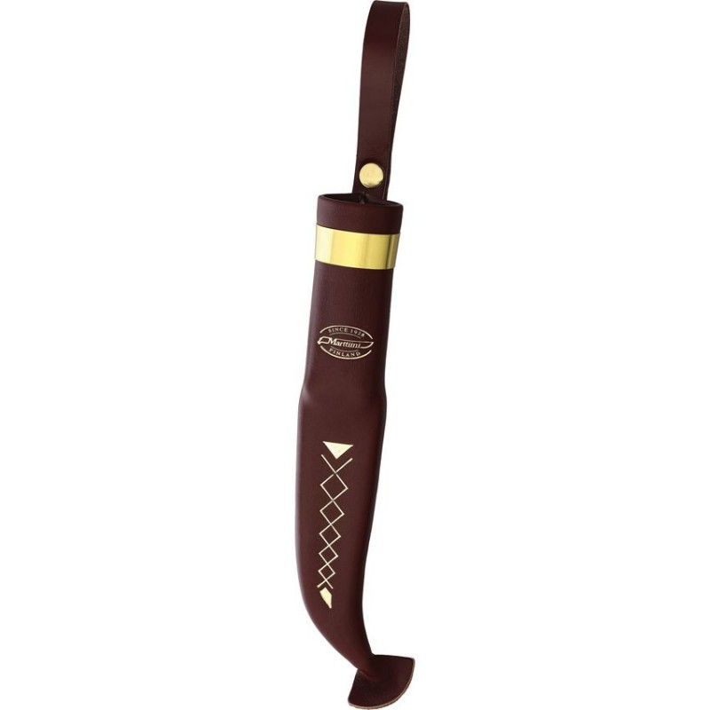 Marttiini Bear Knife - 4.25" Fixed Stainless Steel Blade Curly Birch Handle