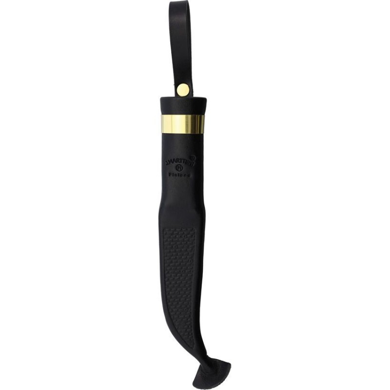 Marttiini Salmon Knife - 4.25" Fixed Stainless Steel Blade Curly Birch Handle