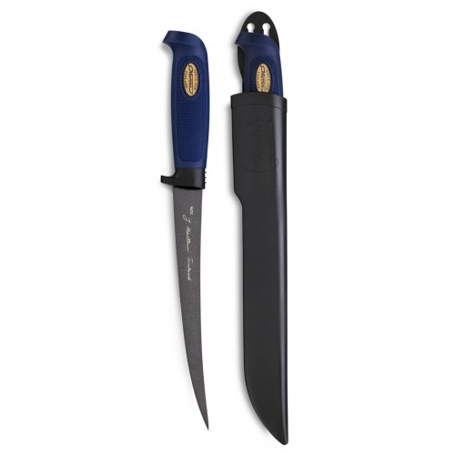 Marttiini Fish Filleting Knife - 7.5" Stainless Steel Blade with Martef Coating Plastic Sheath