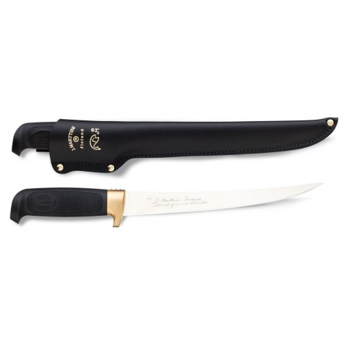 Marttiini Condor Filleting Knife 23 - 9" Professional Fish Filleting Knife with Black Rubber Handle