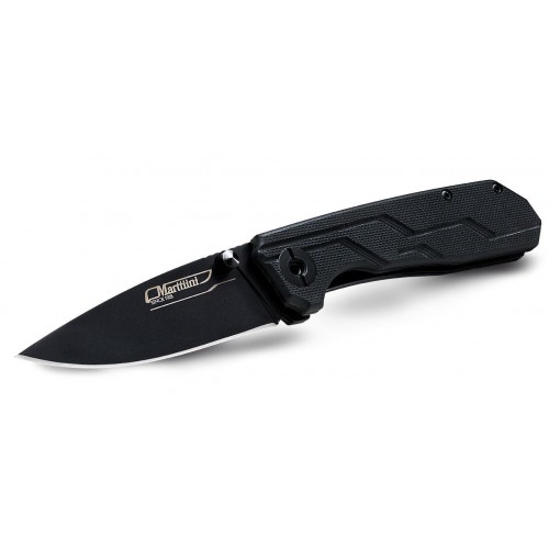 Marttiini Black 8 Folding Pocket Knife - 3.15" Stainless Steel Blade Fiber Reinforced G10 Handle