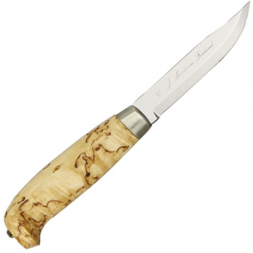 Marttiini Lynx 121 Fixed Blade Knife - 3.54" Blade with Curly Birch Handle