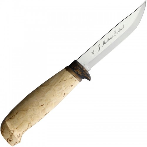 Marttiini Lynx 134 Fixed Blade Knife - 4.3" Blade Curly Birch Handle