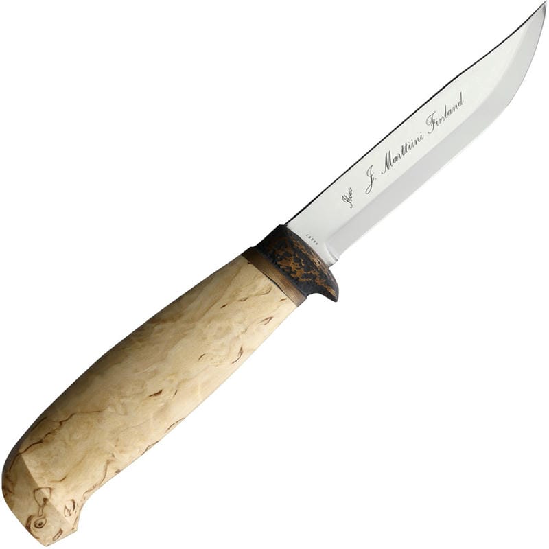 Marttiini Lynx 134 Fixed Blade Knife - 4.3" Blade Curly Birch Handle