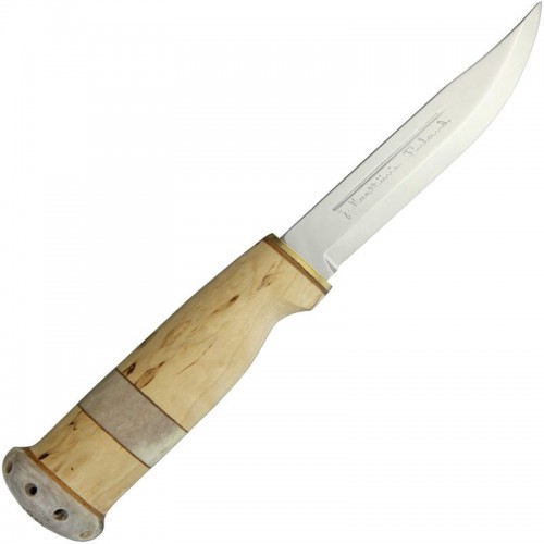 Marttiini Witch's Tooth 3.9" Knife Birch Handle and Leather Sheath