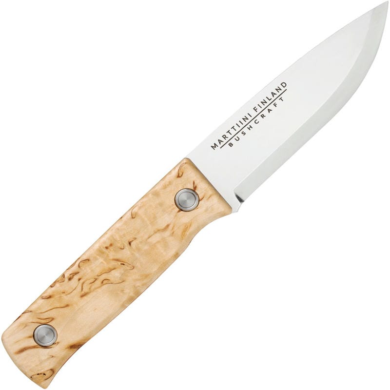 Marttiini Tundra CB Full Tang Bushcraft Knife - 4.33" Blade - Curly Birch Handle
