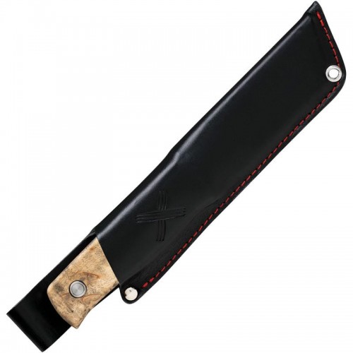 Marttiini Tundra GR Bushcraft Knife - 4.33" Blade Grey Curly Birch Handle