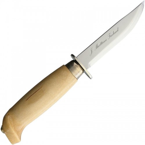 Marttiini Scout's Knife with Birch Handle and Leather Sheath
