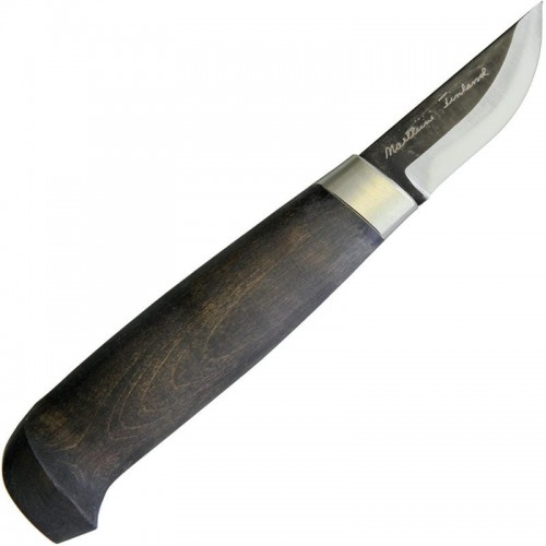 Marttiini Snappy Wood Carving and Whittling Knife - 2.32" Carbon Steel Blade Leather Sheath