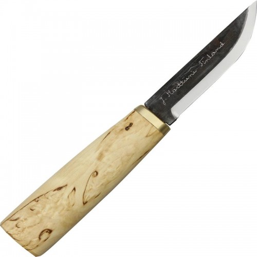 Marttiini Kiehinen Arctic Carving Knife - 3.5" Carbon Steel Blade Curly Birch Handle