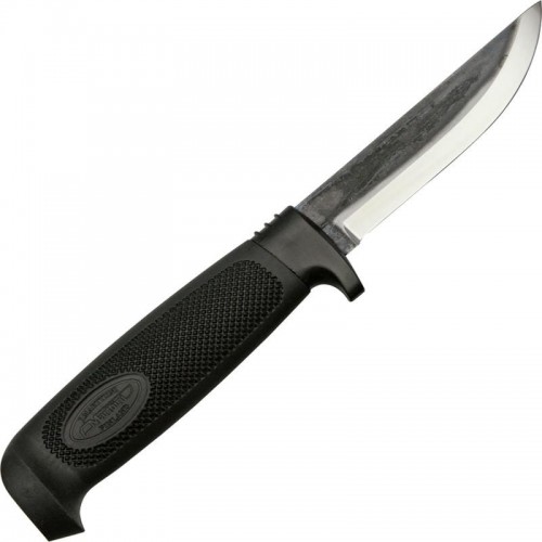 Marttiini Black Timberjack - 3.74" Carbon Blade Rubber Handle Plastic Sheath