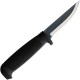 Marttiini Black Timberjack - 3.74" Carbon Blade Rubber Handle Leather Sheath