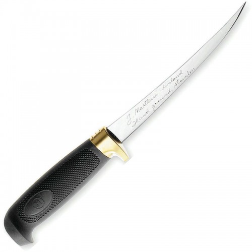 Marttiini Condor Golden Trout Fillet Knife -  6" Stainless Steel Blade, Rubber Handle, Leather Sheath