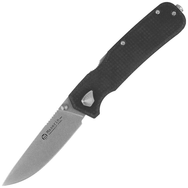 Maserin 630 Pulse Folding Knife - 3.15" MagnaCut DP Blade Black Micarta Handle