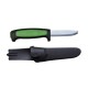 Morakniv Safe Pro Fixed Blade Knife - 3.2" Carbon Steel Blunt Tip Blade Green Handle