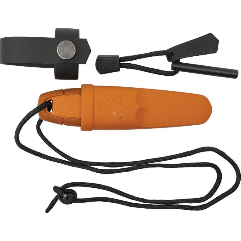 Morakniv Eldris Orange Short Steel Neck Knife Kit - Sheath and Fire Starter