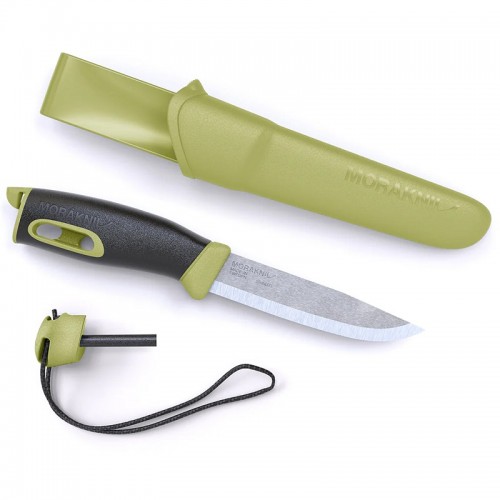 Mora Companion Spark Green - 4.1" Stainless Steel Blade Integrated Fire Starter