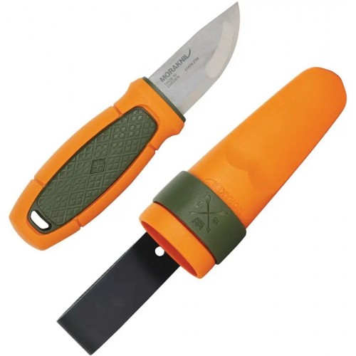 Morakniv Eldris Hunting Neck Knife - 2.32" Stainless Steel Blade Orange and Green Handle