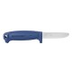 Morakniv Duty Safe Food Grade Fixed Blade Knife - 3.23" Round Ended Stainless Steel Blade Blue Handle