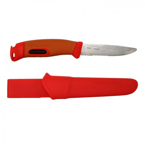 Morakniv Companion Spark Emergency - 3.89" Stainless Steel Blade Red Handle