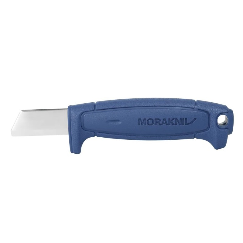 Morakniv Duty Service Food Grade Fixed Blade Knife - 1.57" Straight Utility Round Ended Stainless Steel Blade Blue Handle