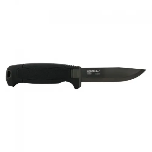 Morakniv Amberg BlackBlade Fixed Blade Knife - 4.29" Black DLC C100S Carbon Steel Blade Black Handle
