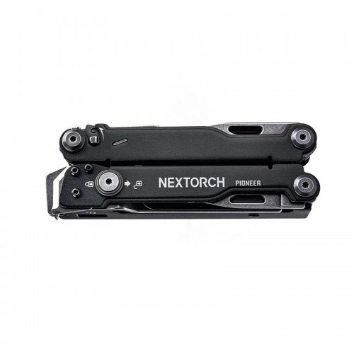 NexTorch Pioneer MT20 MultiTool Obsidian Black - 15 Tools New Version Inc Glass Breaker