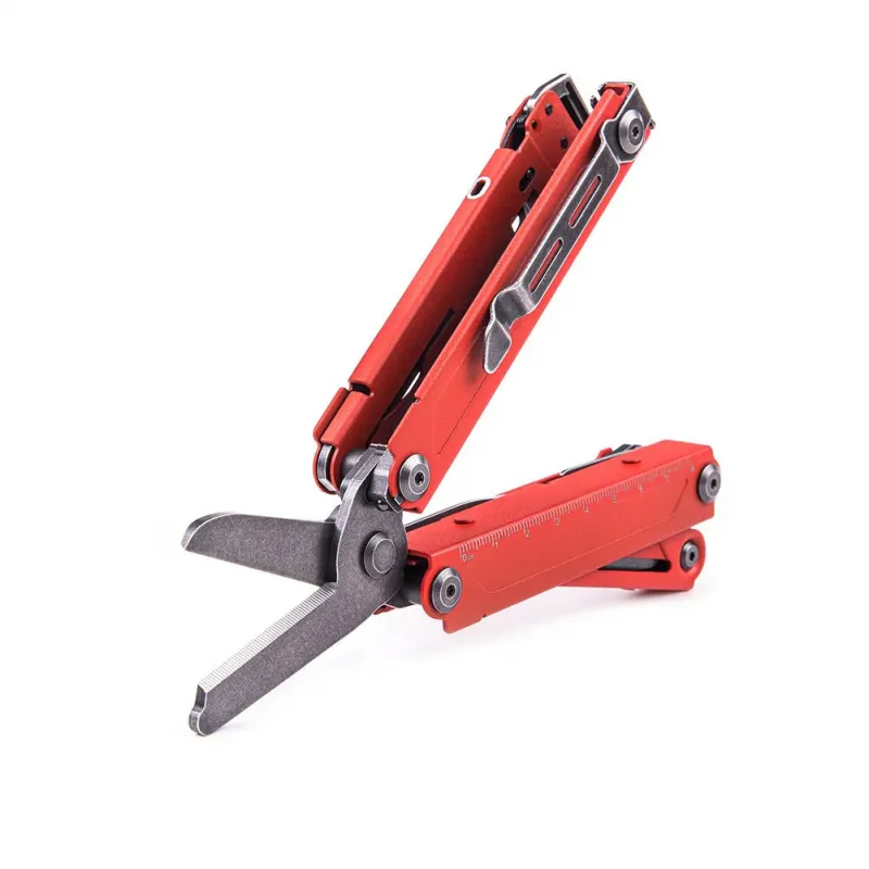 NexTorch Pioneer MT20 MultiTool Red - 15 Tools New Version with Glass Breaker